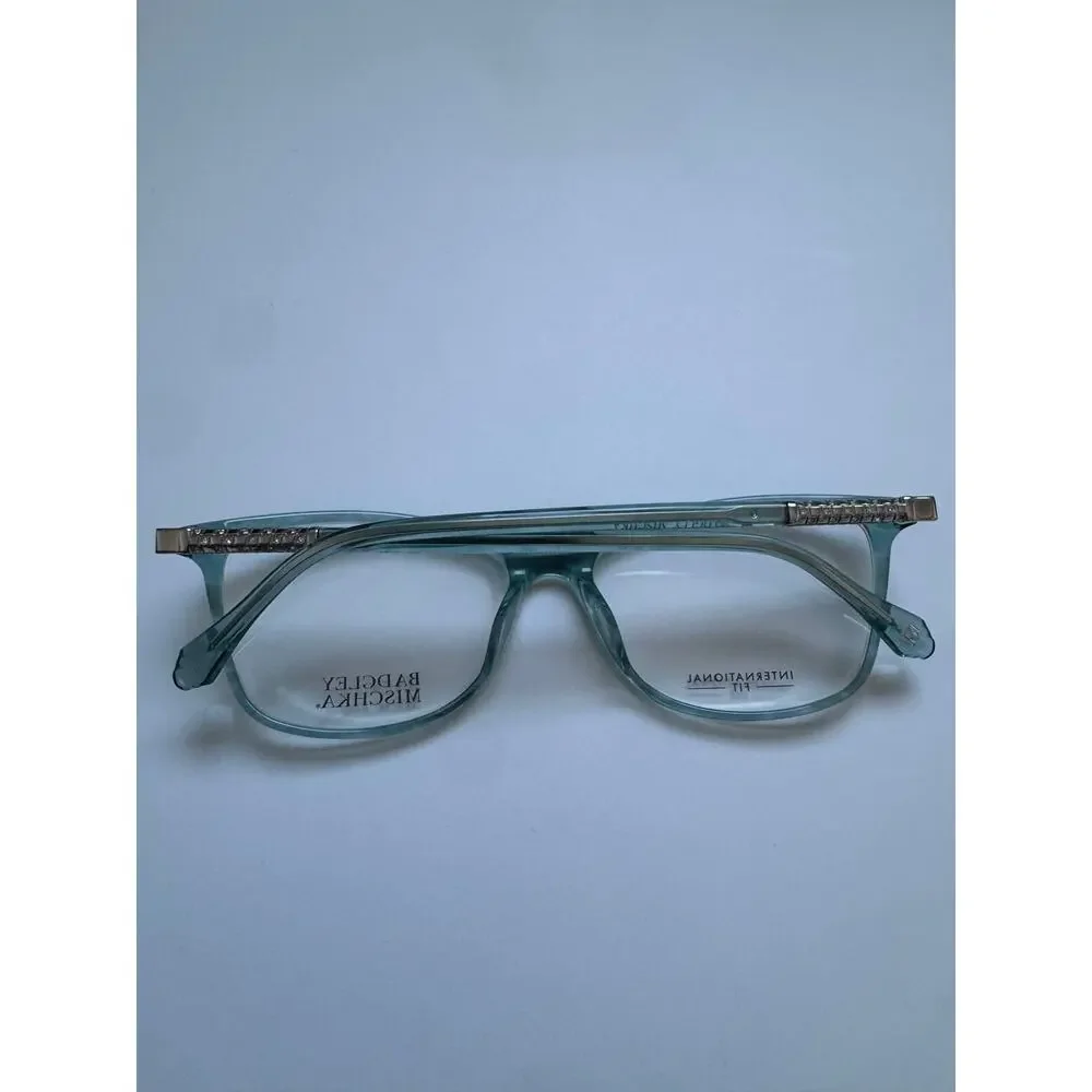 NEW Badgley Mischka Teddi International Fit turquoise blue eyeglasses